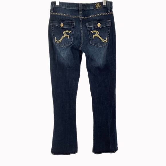 Vintage Y2K Rock & Republic Kasandra Boot Cut Dark Wash Jeans Sz 10 M - Picture 1 of 8